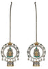 Temple Jhumka Style Earrings with Ear Chain 20g